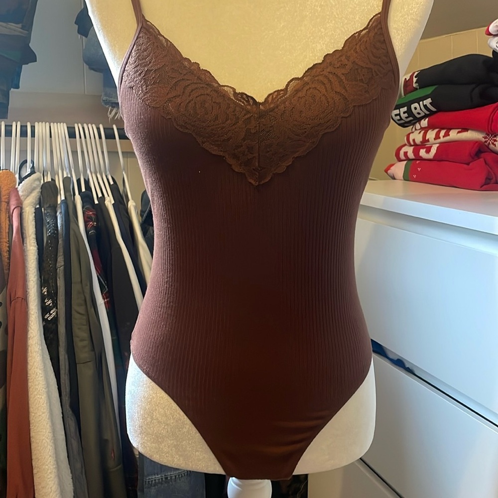 Victoria Secret PINK brown bodysuit